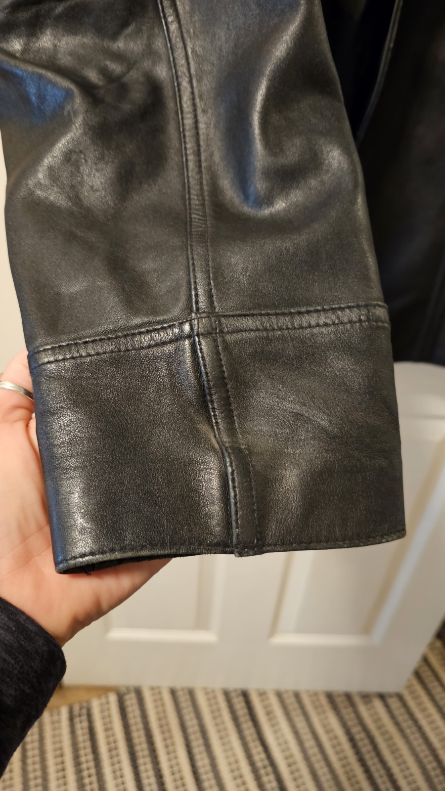 Wilsons Vinrage Leather Medium M Men’s Classic Four-Button Leather Jacket Blazer