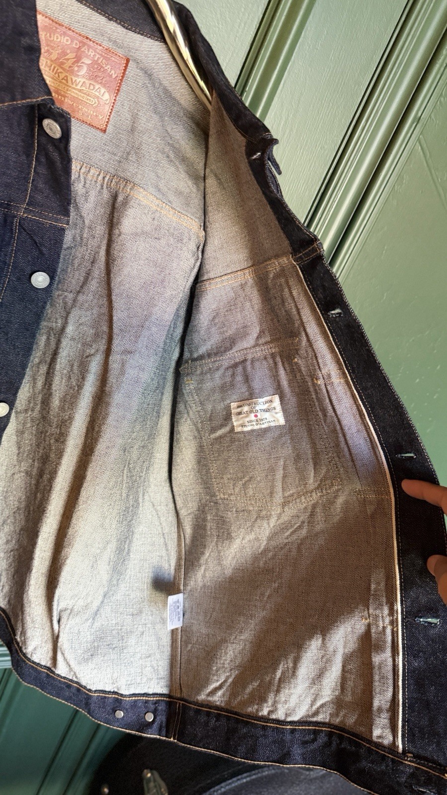 STUDIO D’ARTISAN 45TH ANNIVERSARY «ISHIKAWADAI» SELVEDGE JACKET Sz 44 US Seller
