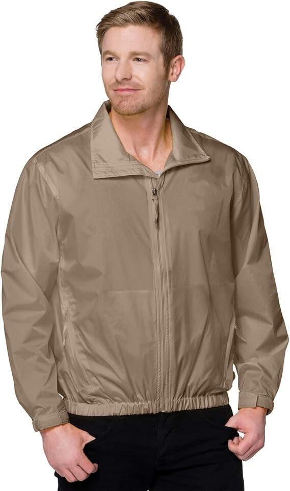Men’s Lightweight Windbreaker Zip Up Jacket XS to 6X Reg – Big & Tall 9 Colors