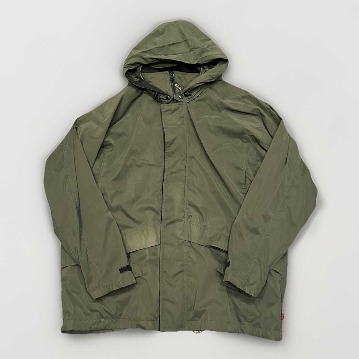 Woolrich Utility Field Rain Jacket Mens XL Green Mesh Lined Lightweight Vintage