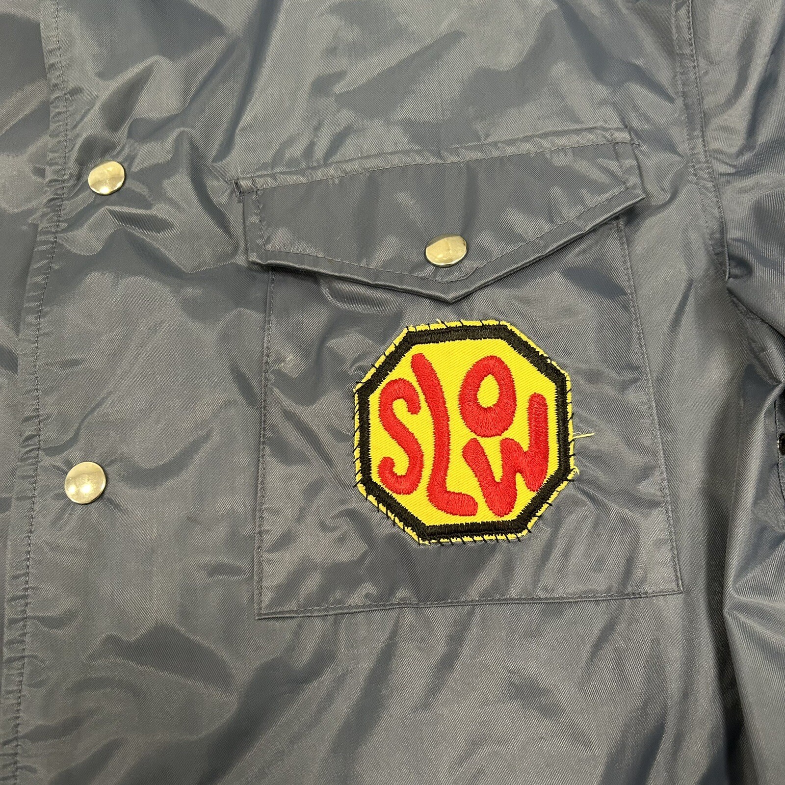 Vintage Blauer Nylolite Rain Jacket/Coat Men Size Medium Blue SLOW
