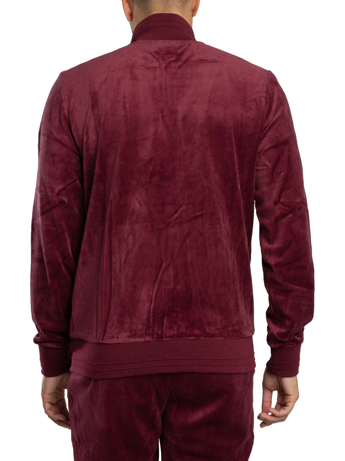 Fila Men’s Nero Velour Track Jacket, Red