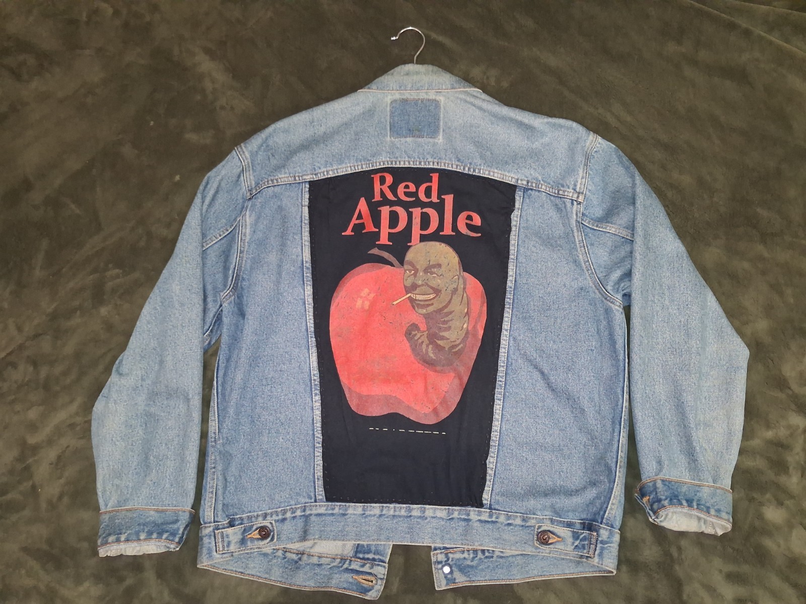 Custom Tarantino PULP FICTION Levi’s Men’s Trucker Jacket Size L Relaxed Fit