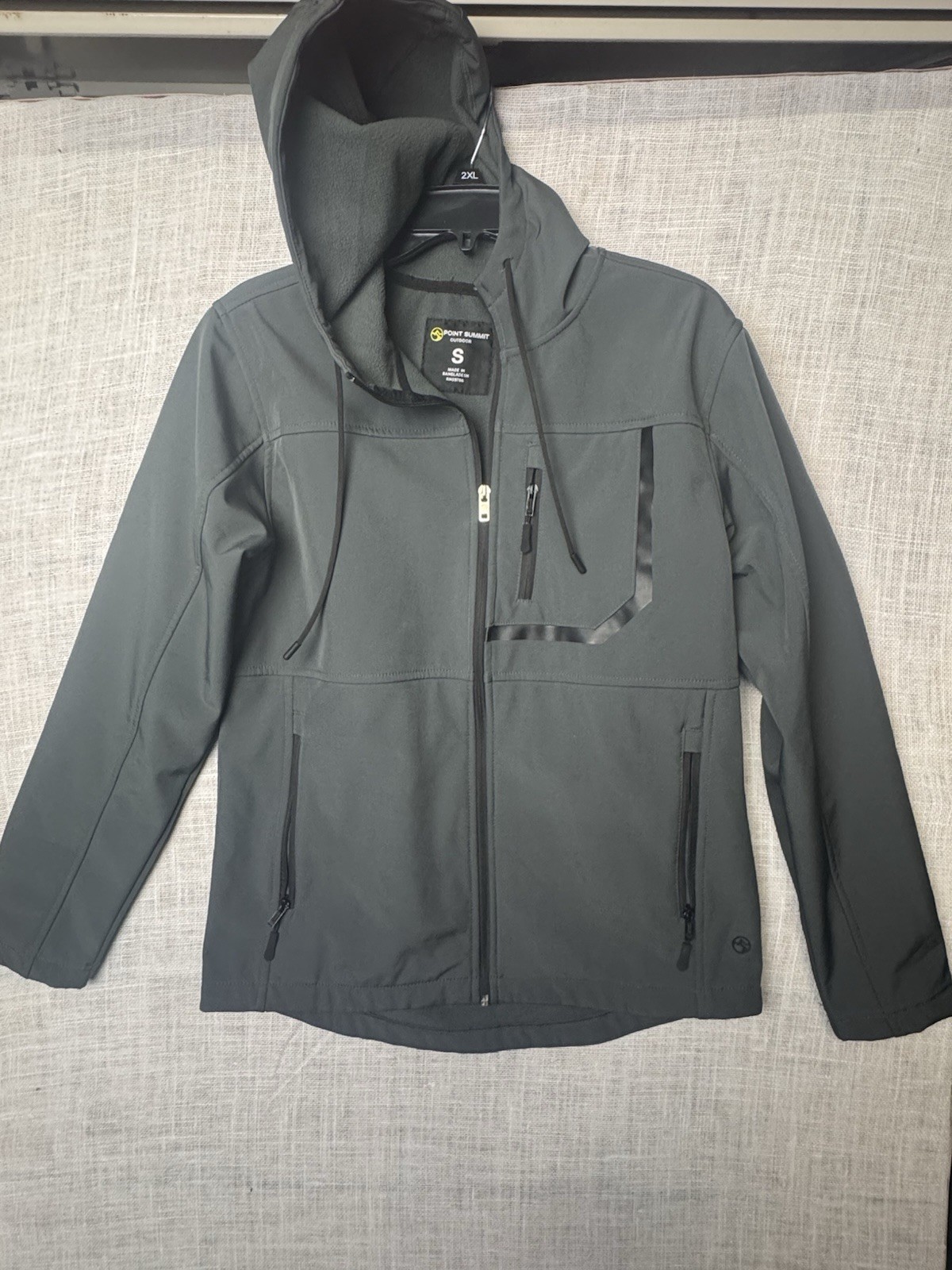 Point Summit Outdoor Men’s Hooded Softshell Jacket – Gray / Size Small