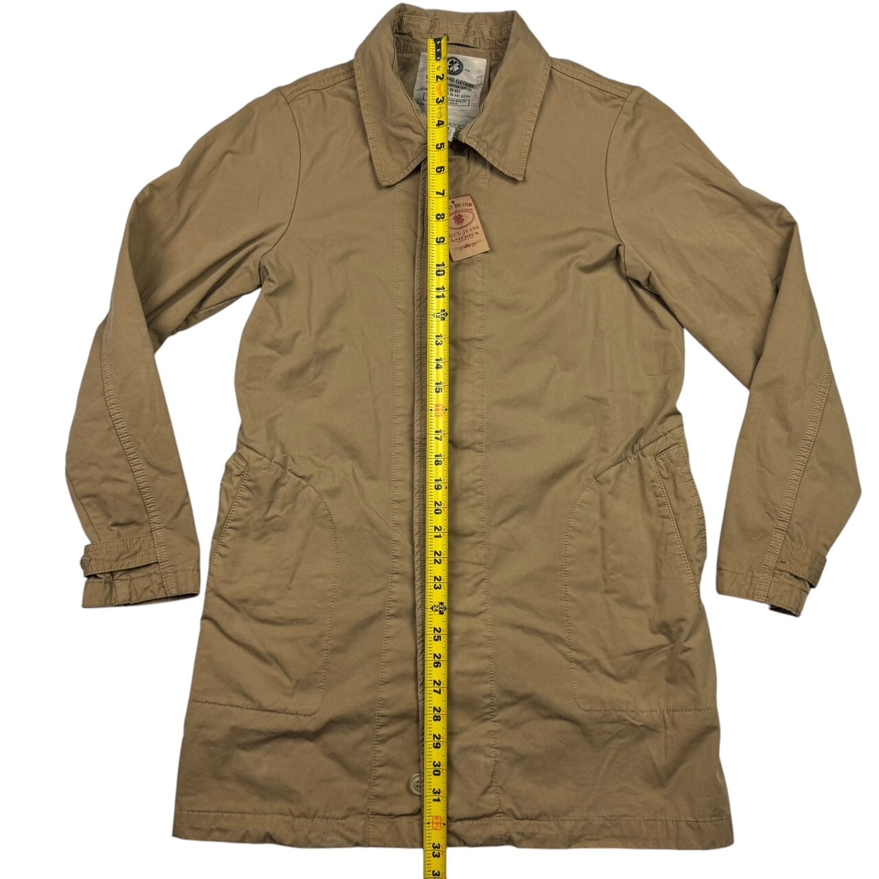 NEW Lucky Brand Men’s 100% Button/Zip Overcoat Brown/Tan • Medium