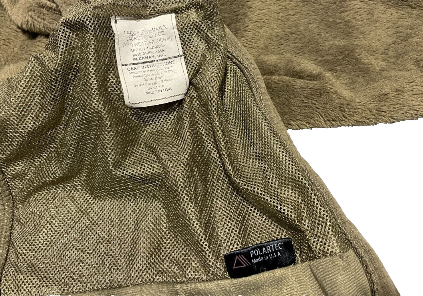 US Military Gen III Polartec 100 Cold Weather Fleece Jacket COYOTE BROWN VGC