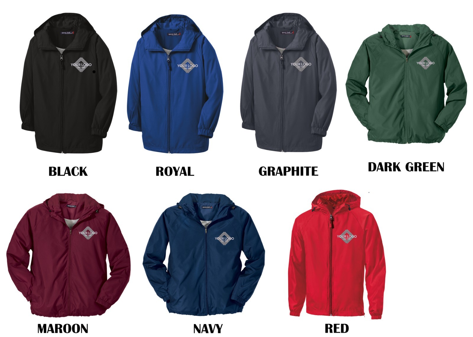 JST73 Design Your Own Custom Logo Texts Stitching Men Hooded Reglan Jackets