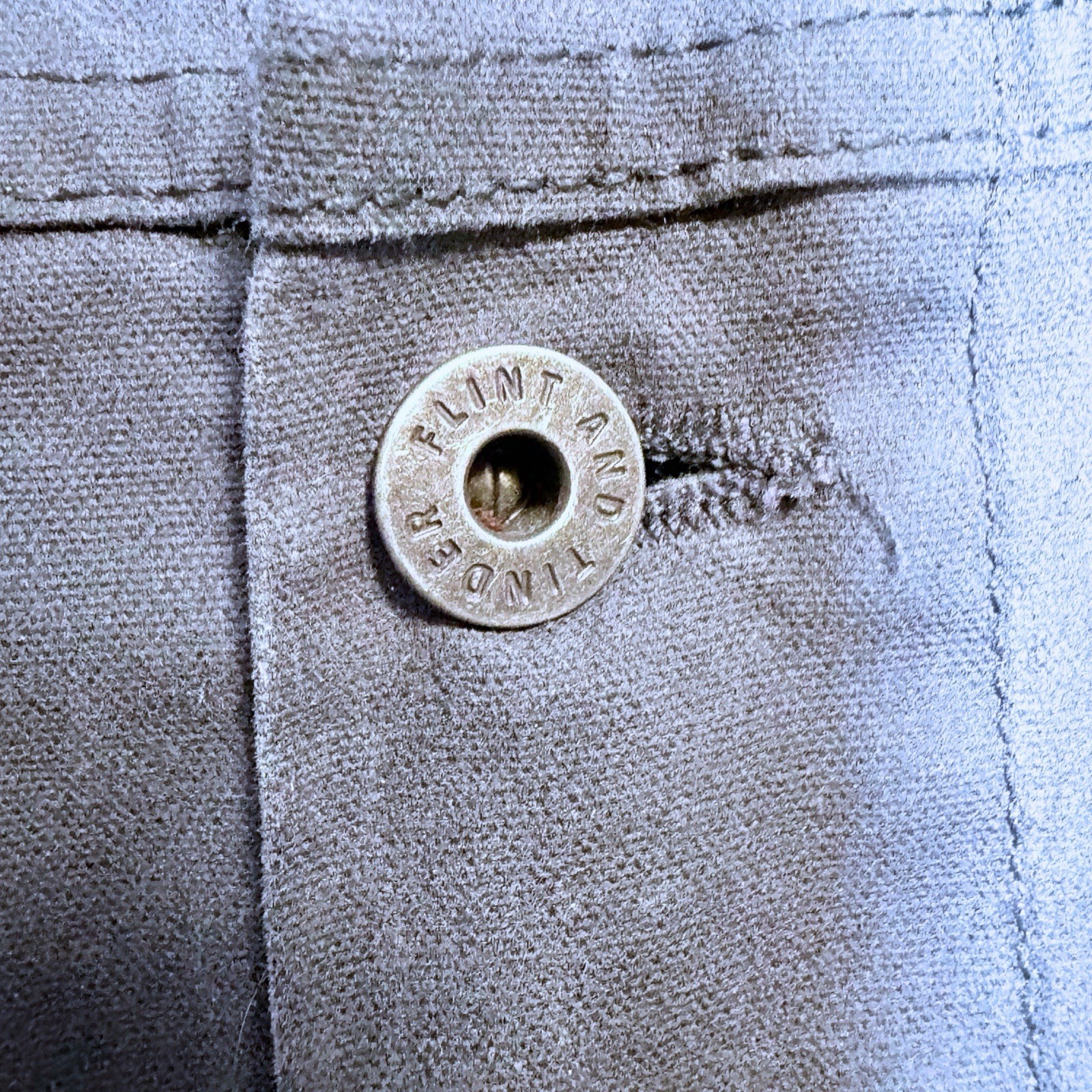 Flint and Tinder Waxed Trucker Jacket XL Flannel Lined Made in USA Gray Canvas