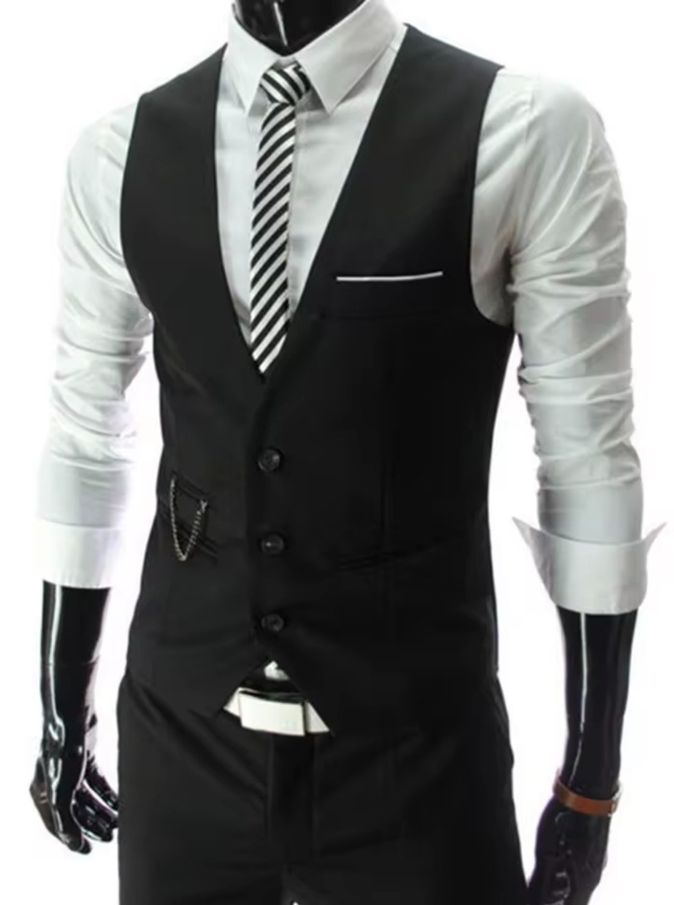 «Chalecos De Vestir Ajustados Para Hombre Chaleco Para Traje Para Hombre Chalec»