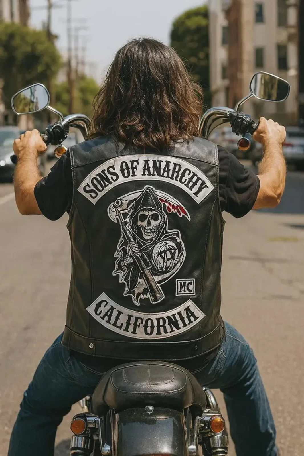 Sons of Anarchy SOA Vest, Jax Teller Redwood Real Leather Vest
