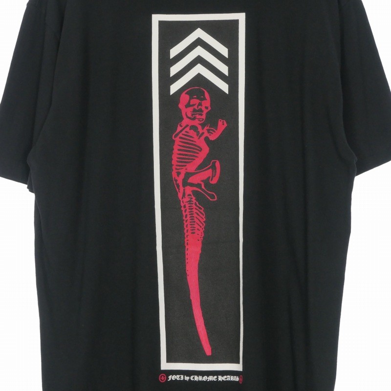 Chrome Hearts FOTI JARVIS Print T-Shirt L Black Cotton Short Sleeve