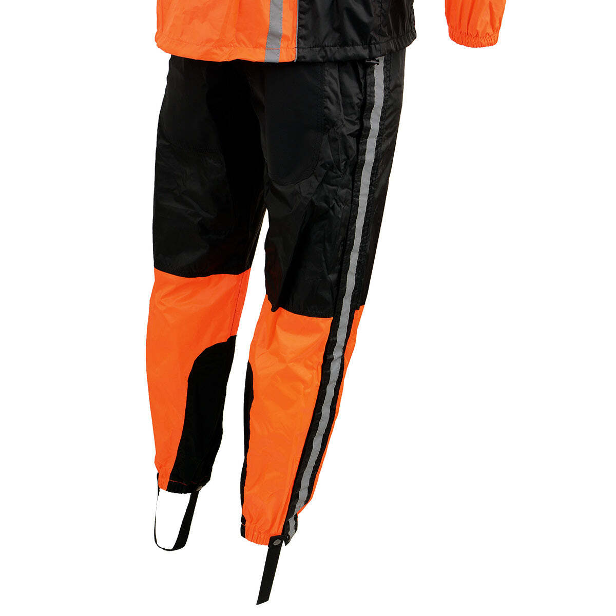 Milwaukee Leather MPM9510 Men’s Black/Orange Motorcycle Water Resistant RainSuit