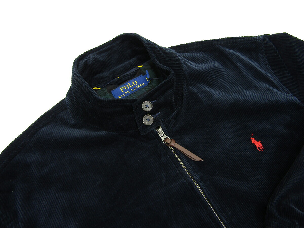 Polo Ralph Lauren Full Zip Corduroy Jacket Coat w/ plaid lining – Navy –