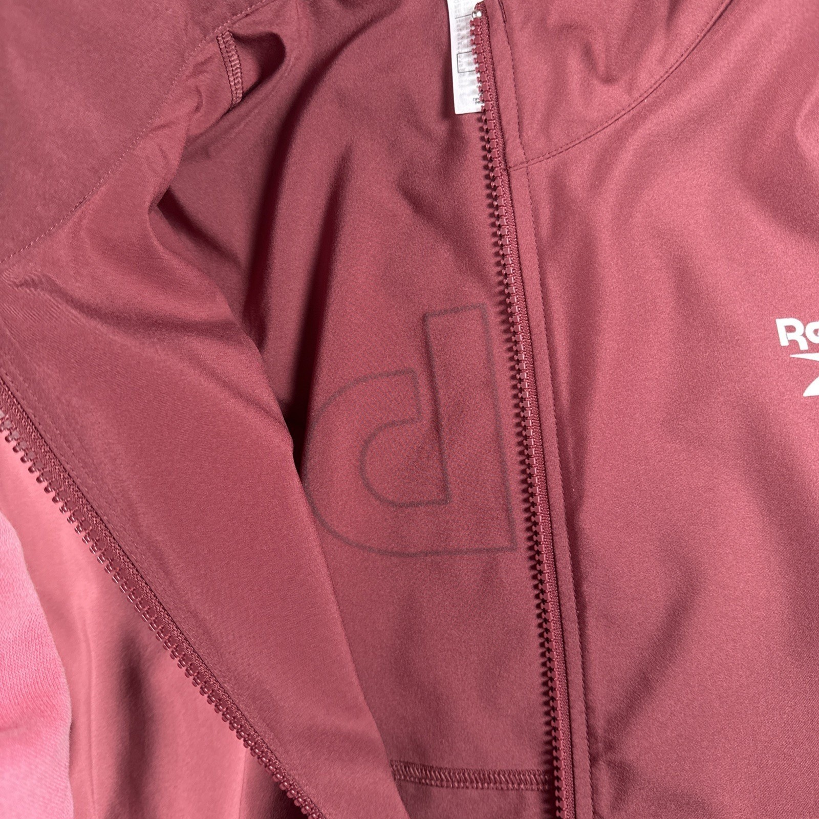 Reebok Jacket Mens M Full Zip Lightweight Performance Polyester Maroon Outdoors
