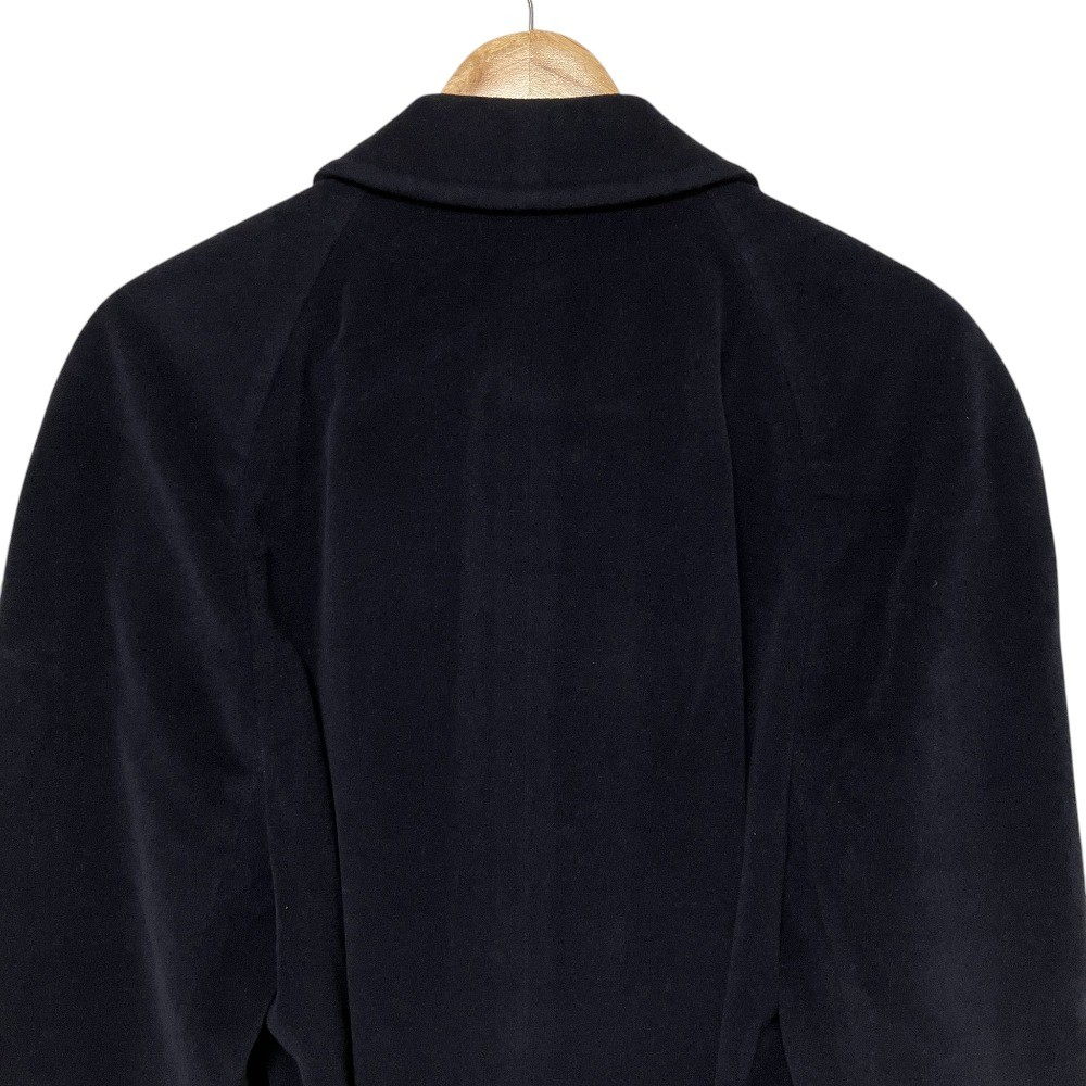 ALFRED DUNHILL Wool Angora Belted Long Coat, Size 48, Navy mens USED