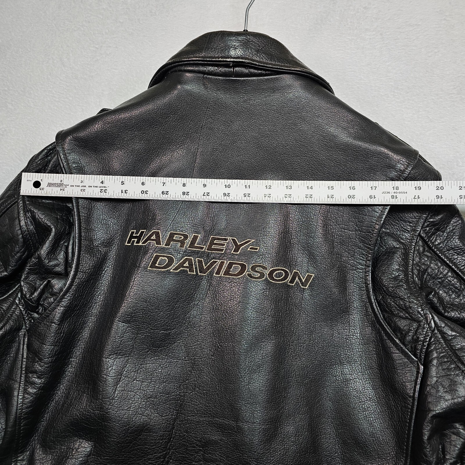 Vtg Harley Davidson Leather Jacket Mens 46 XL Shovelhead Lace Full Zip Biker