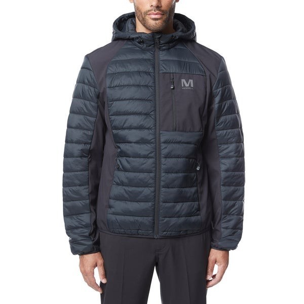 size S-XXL Merrell Mens Hooded Mixed Media Puffer Softshell Jacket , Nwt