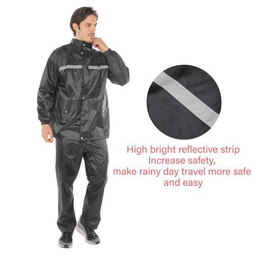 Mens Women Rain Suit Jackets Pant Gear Raincoat Waterproof motorcycle US