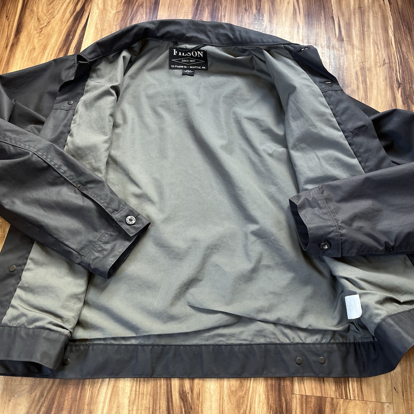 Filson 20100829 Shelter Cloth Short Lined Cruiser | Black L Made in USA NM RARE