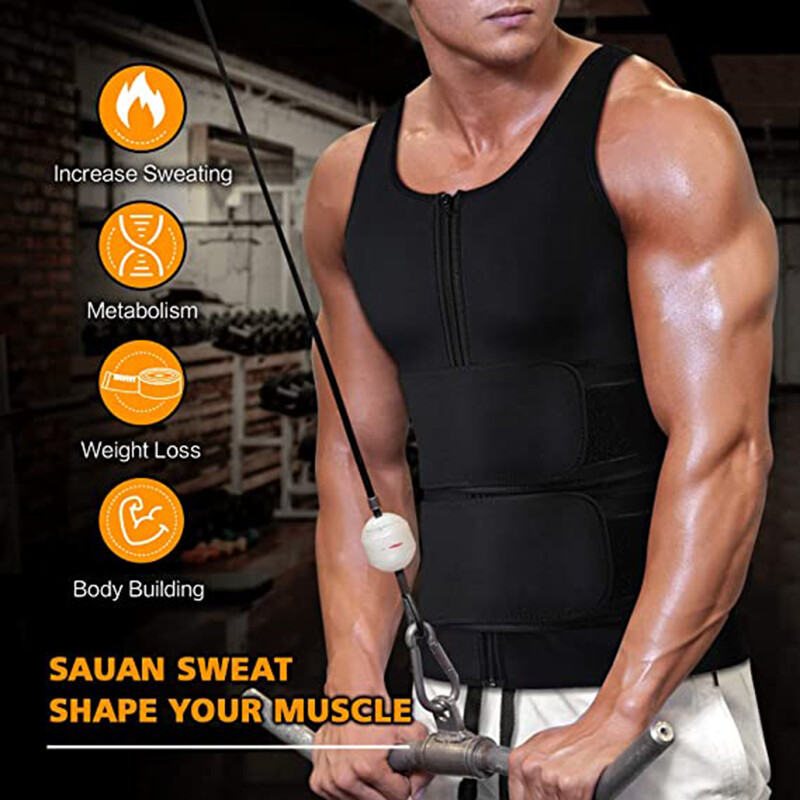Gynecomastia Compress Tank Top Men Slimming Body Shaper Vest Athletic Sweat Vest