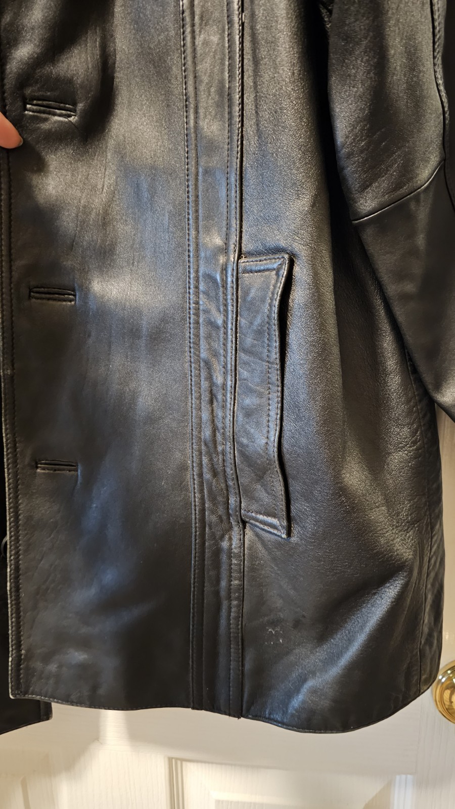 Wilsons Vinrage Leather Medium M Men’s Classic Four-Button Leather Jacket Blazer