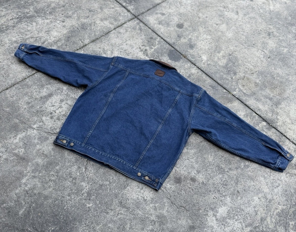 Vintage Marlboro Country Store Denim Jacket W/ Plaid Lining