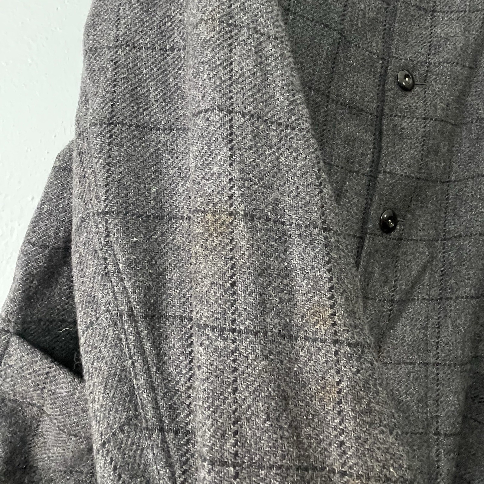 Private White V.C. Overshirt Jacket Grey Wool Tweed Size 6 England