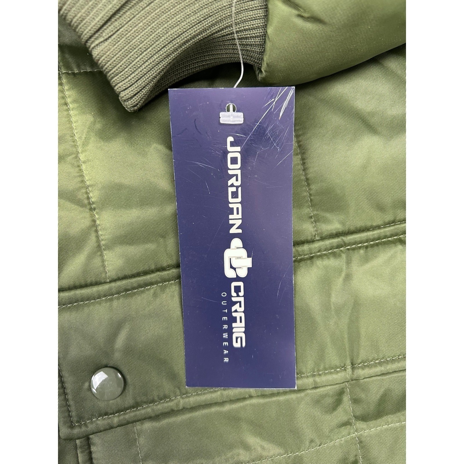 VTG Jordan Craig Olive Green Quilted Puffer Jacket Men’s Size 3XL Nylon NEW