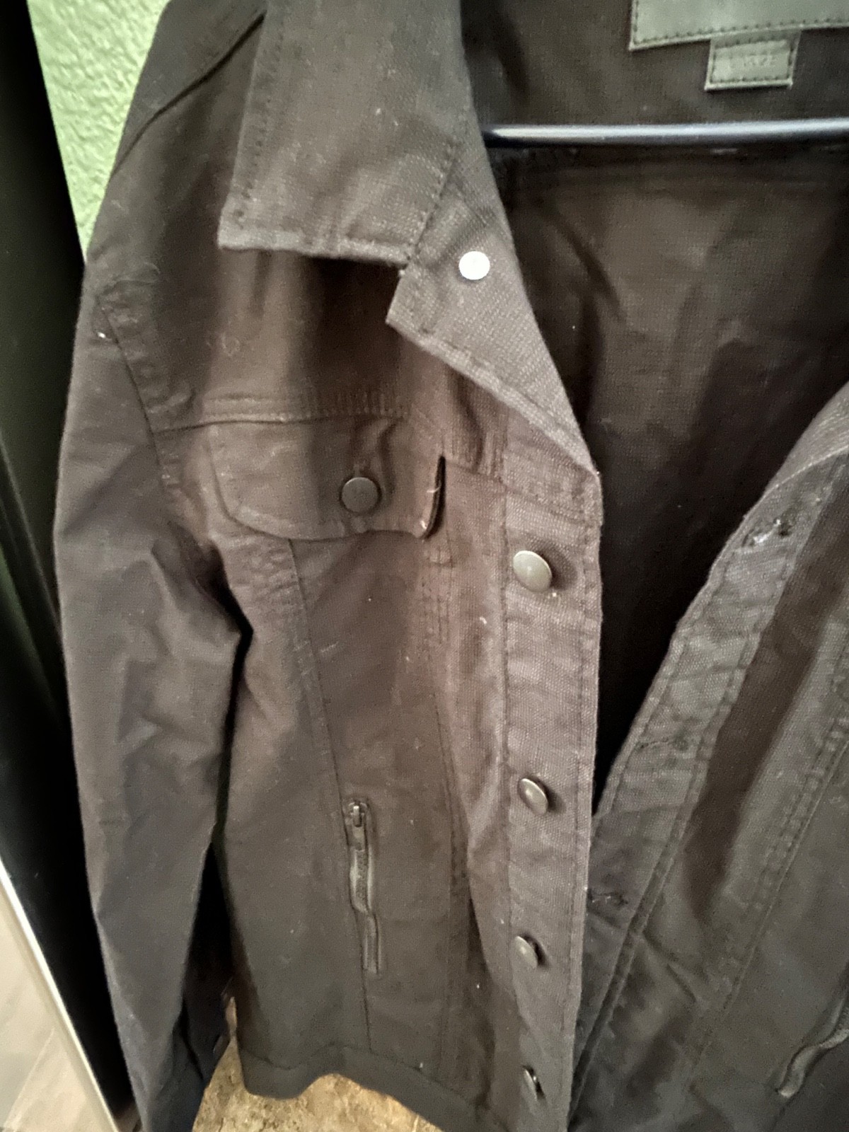 Mens Triump Over Tragedy Size Large Black Motorcycle Jacket 70%-Cotton3%-Spandex