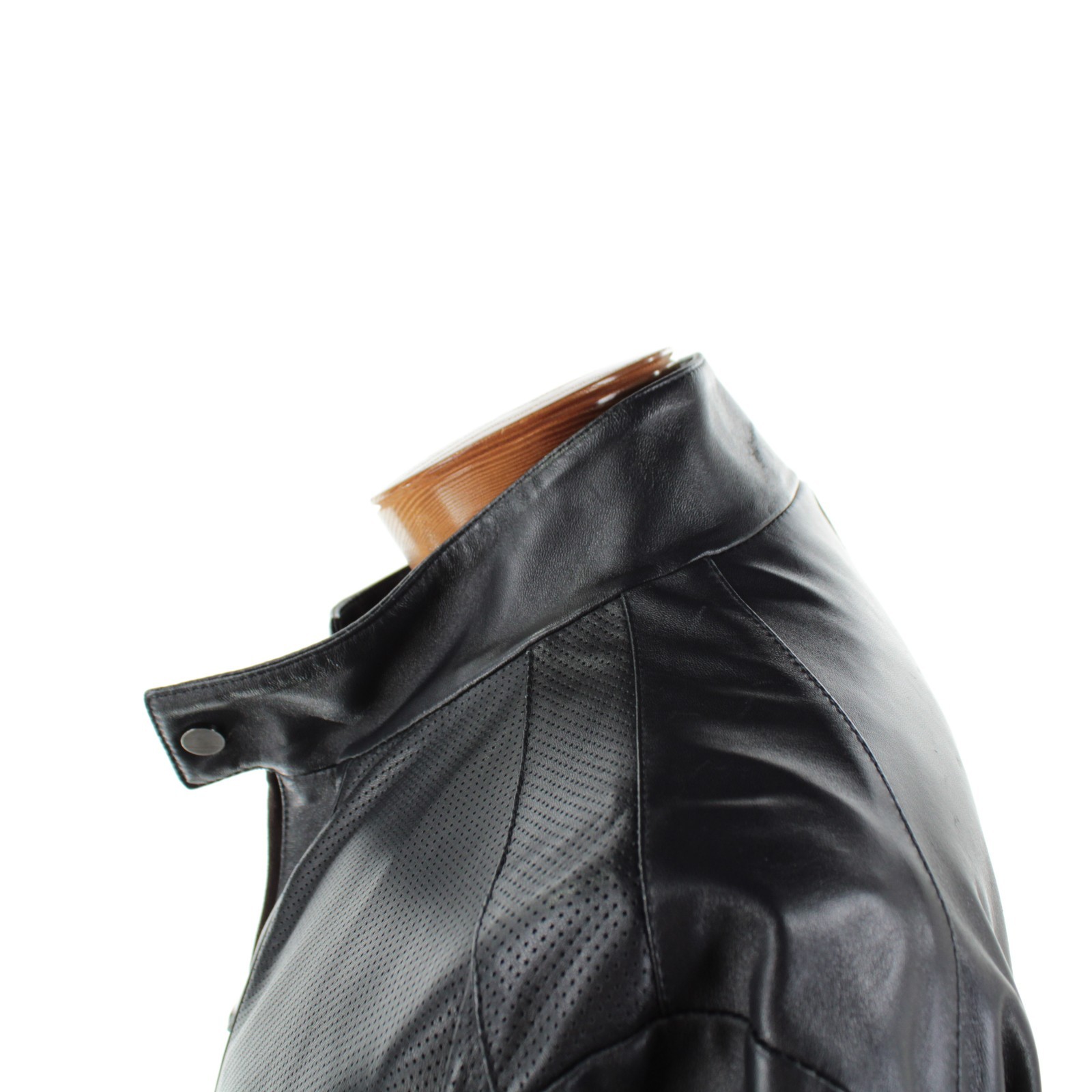 Di Bello NWD 100% Leather Full Zip Jacket Size 58 (3XL US) In Solid Dark Blue