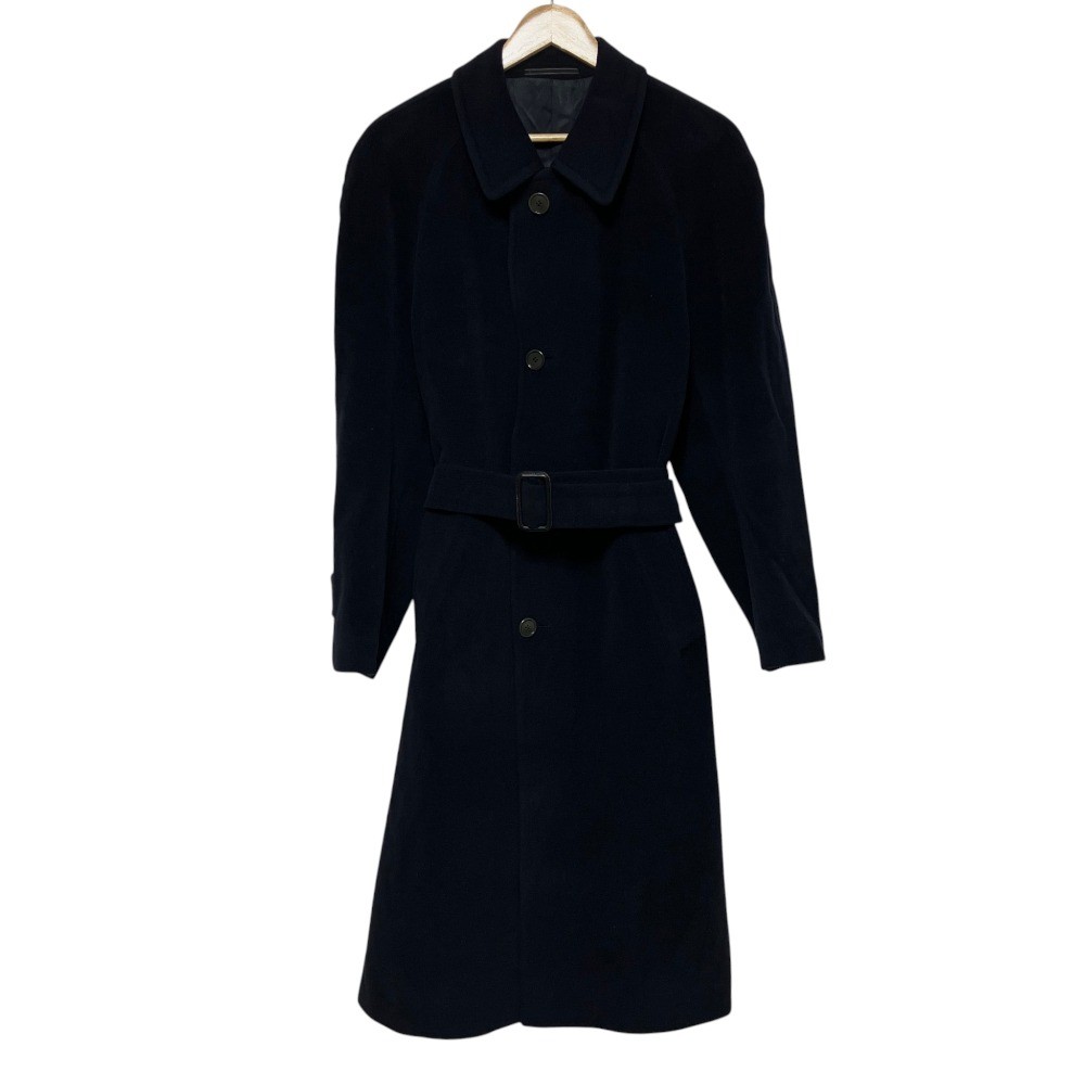 ALFRED DUNHILL Wool Angora Belted Long Coat, Size 48, Navy mens USED