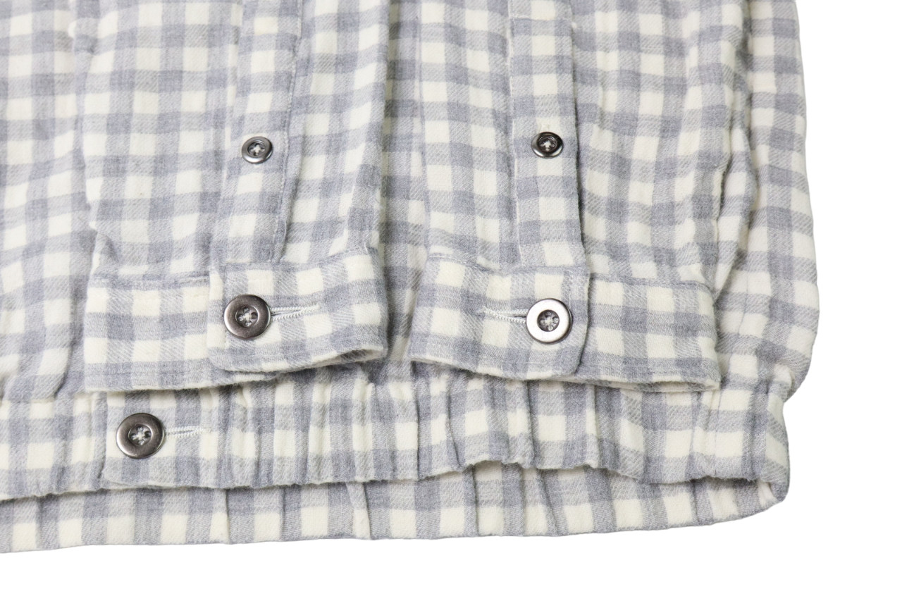 WOOD WOOD Jacket Men’s LARGE Button Up Wool Blend Band Collar Lightweight