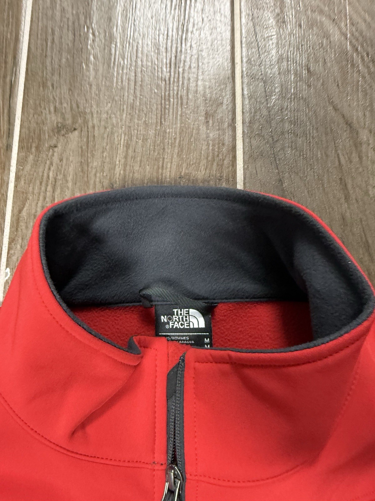 The North Face Jacket Mens Medium M Red Apex Bionic Windwall Soft Shell