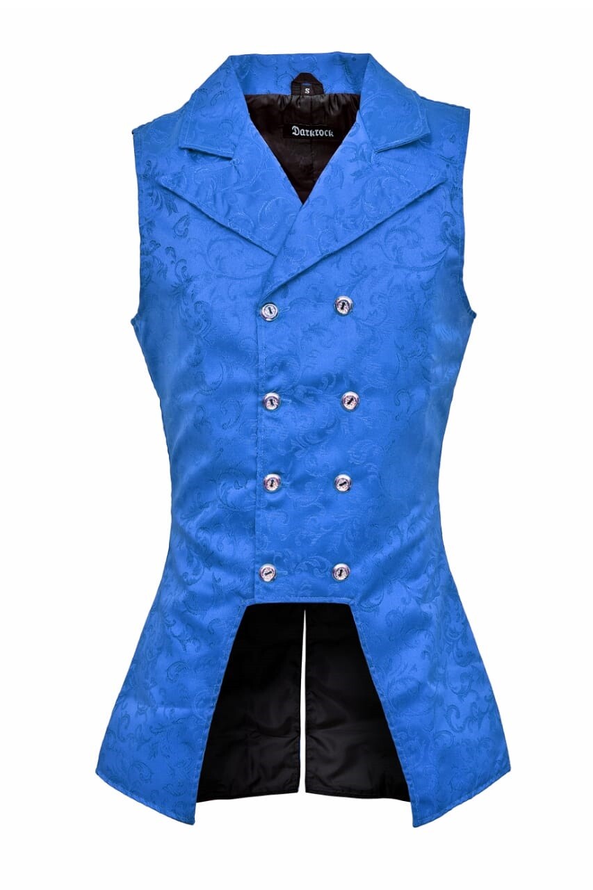 Men’s Double Breasted GOVERNOR Vest Waistcoat VTG Brocade Gothic Steampunk/USA