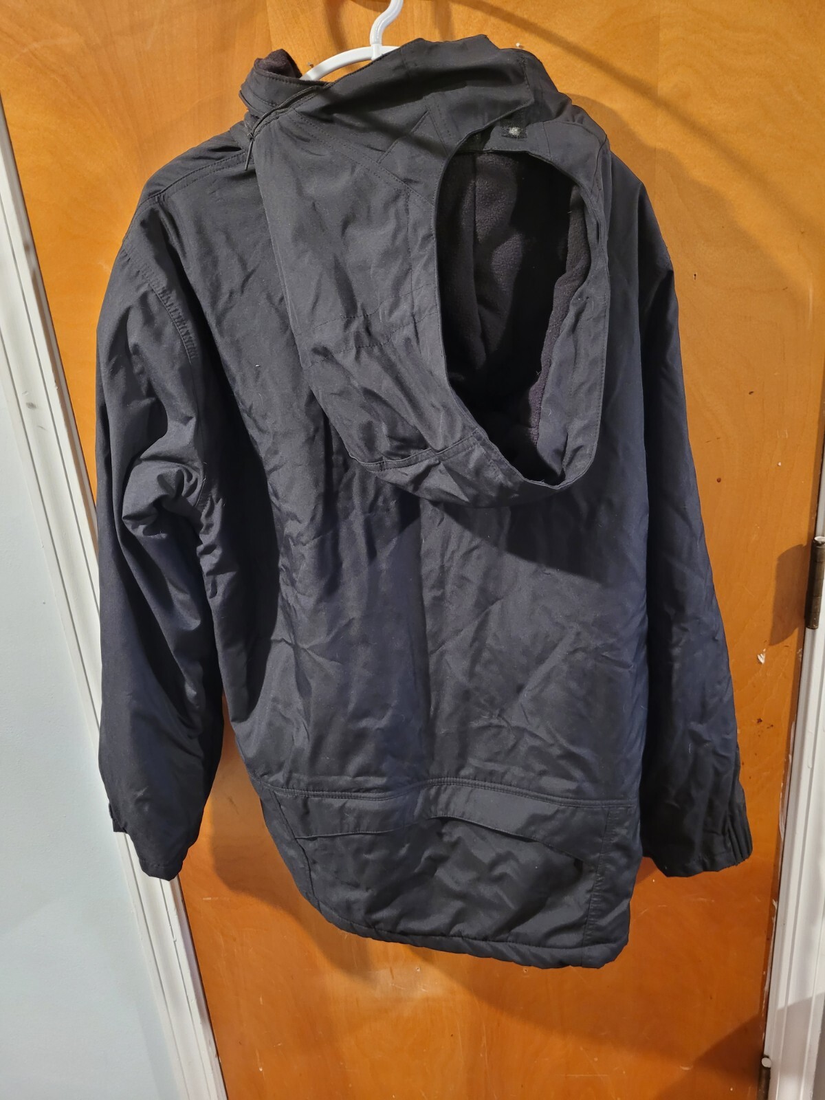 Calvin Klein Men’s Lined Hooded Black Jacket Size Medium Pockets Dry Clean Only