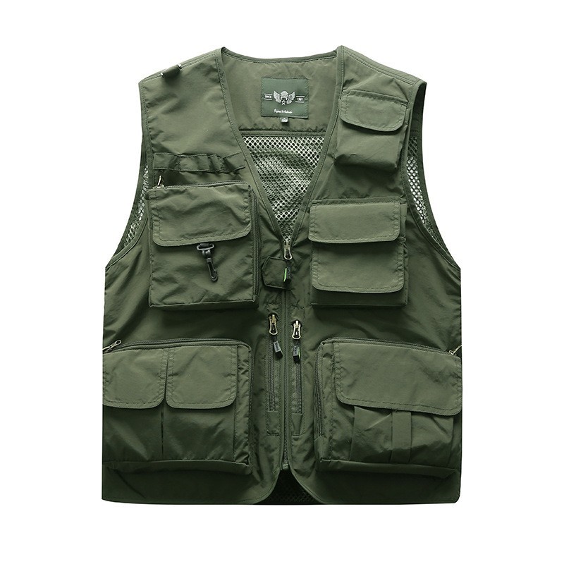 Casual Outdoor Men Workwear Vest Multi Pockets Vest Workwear Gilet