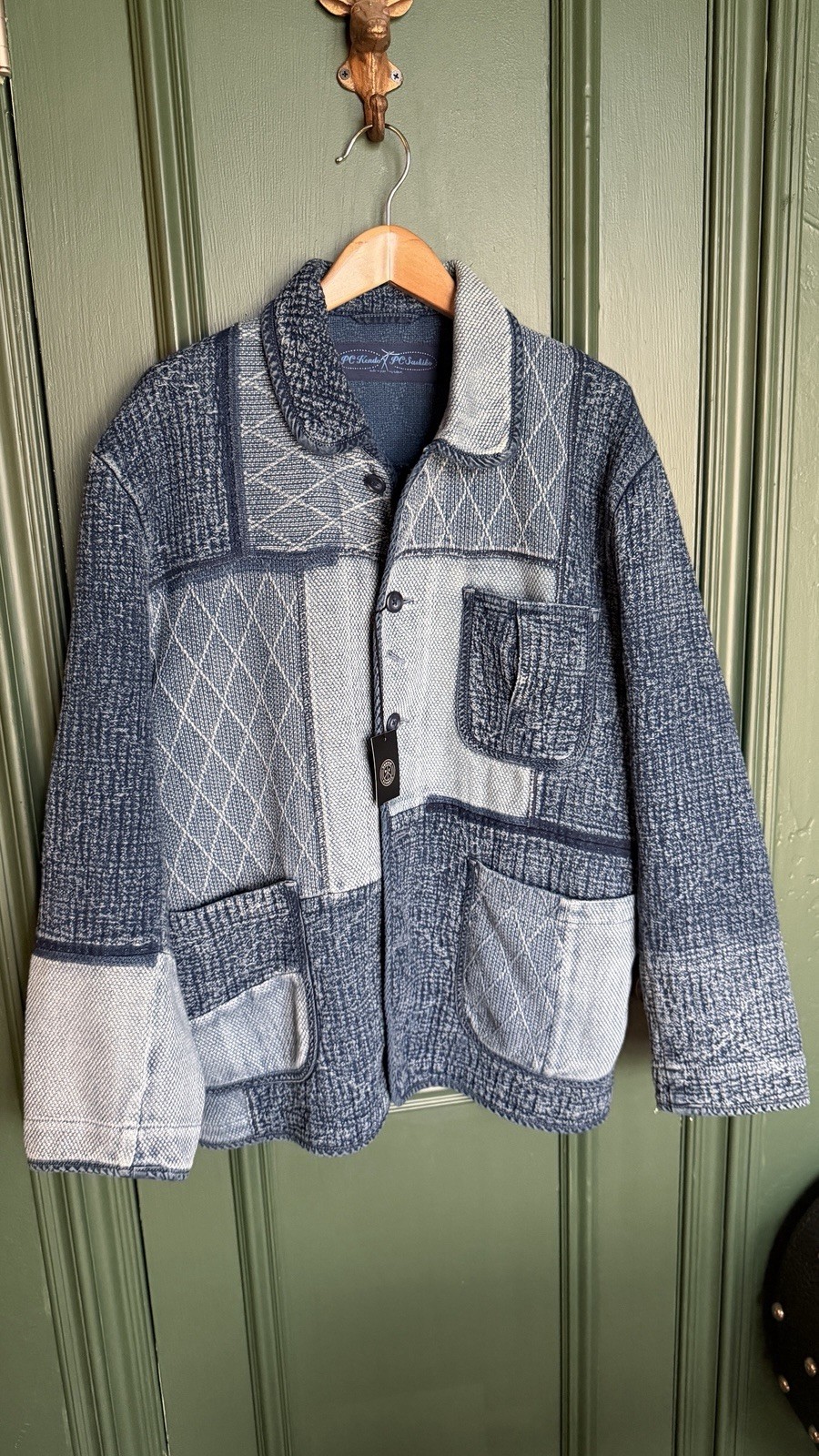PORTER CLASSIC KENDO SASHIKO FRENCH JACKET HYBRID Sz Large US SELLER NWT