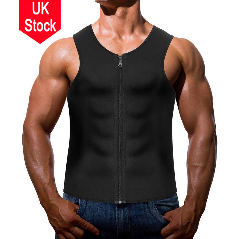 Mens Weight Loss Waist Trainer Vest Sauna Sweat Body Shaper Slimming Trimmer US