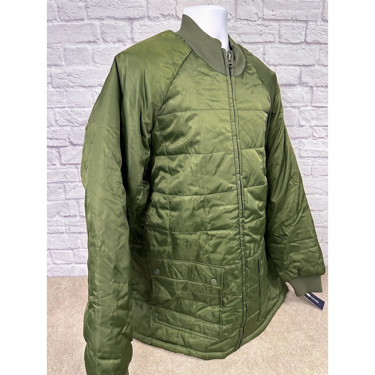 VTG Jordan Craig Olive Green Quilted Puffer Jacket Men’s Size 3XL Nylon NEW