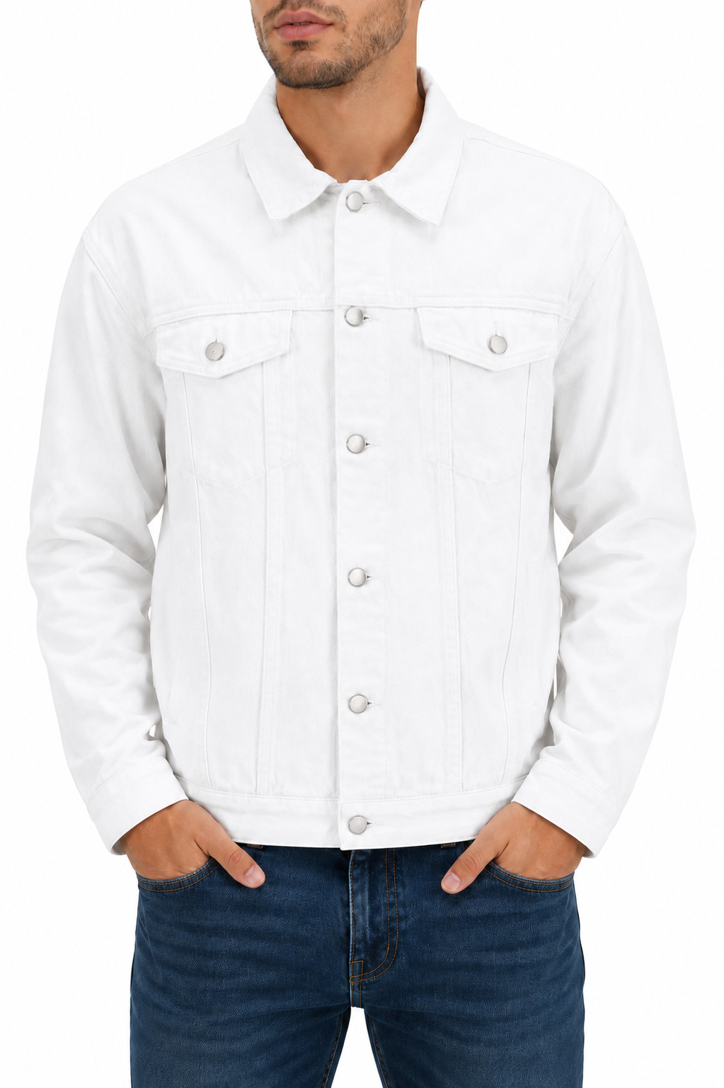 Men’s Casual Denim Trucker Jacket Button Up Cotton Jean Jacket