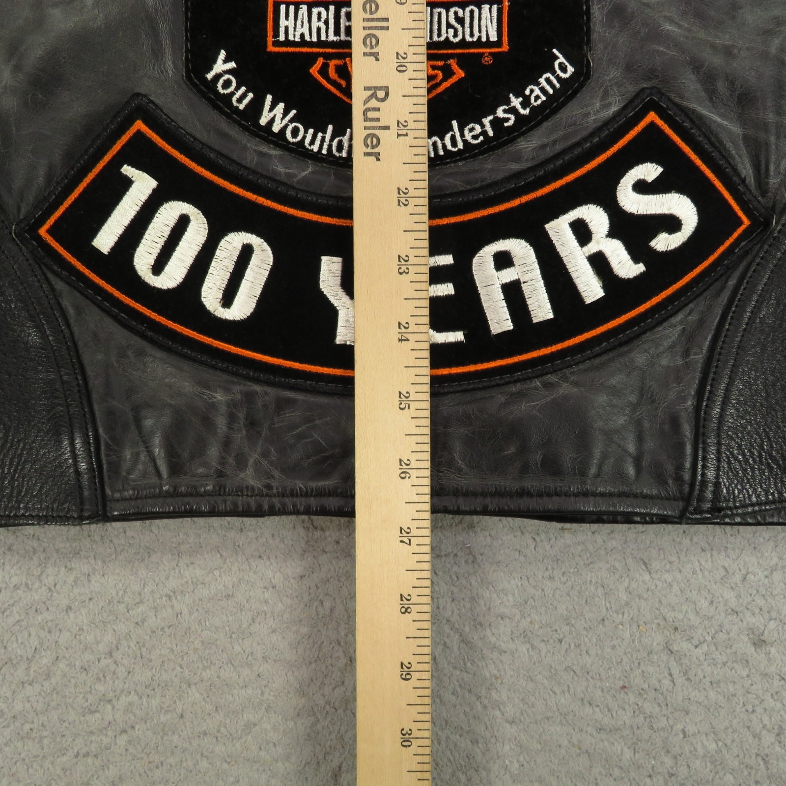 Harley Davidson Leather Vest XXL Mens Black Anniversary Patches Pins Side Laces