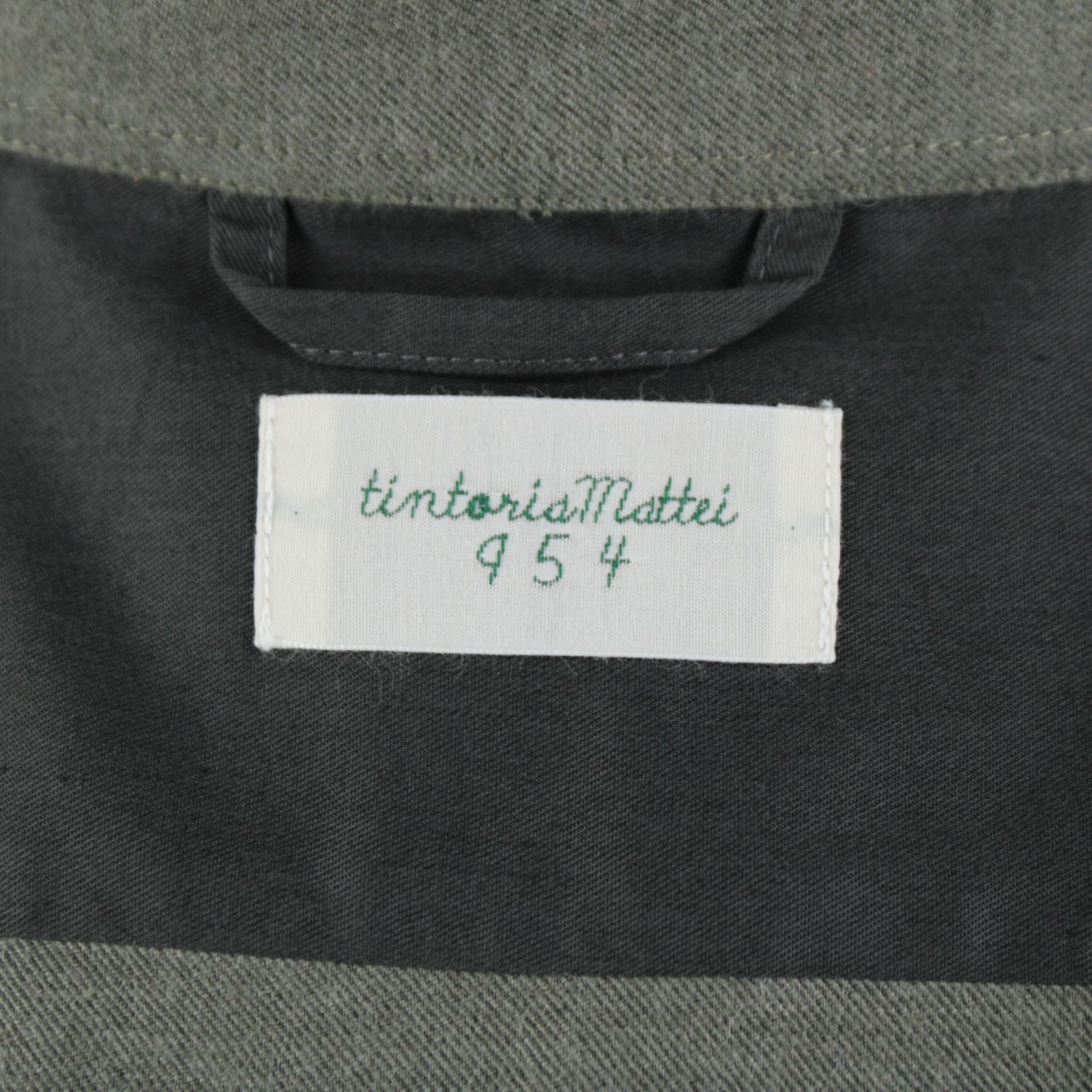 Tintoria Mattei NWT Wool Blend Overshirt Size 40 / 15.75 In Solid Green