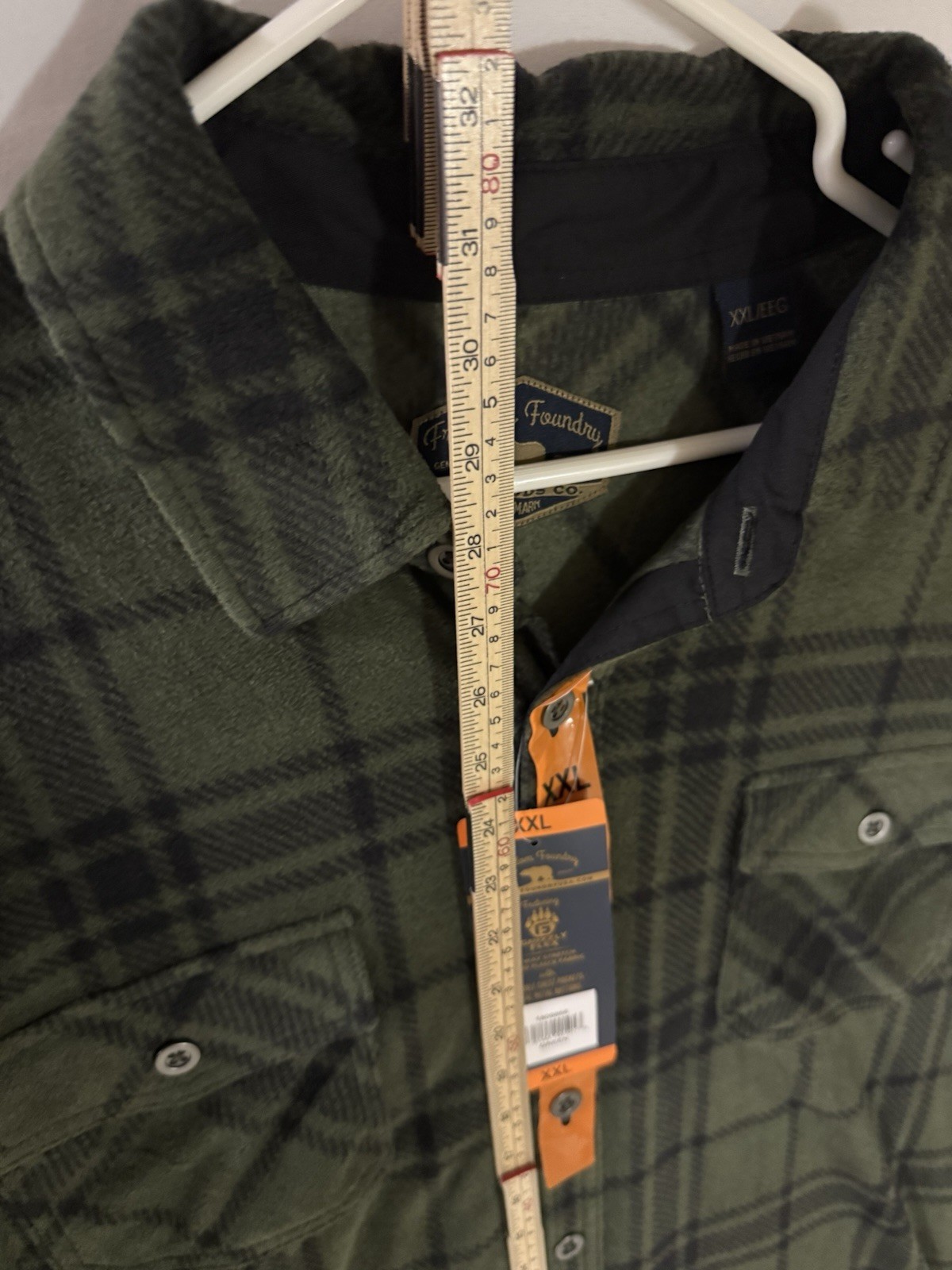 Freedom Foundry Green Plaid Fleece Shacket XXL A078
