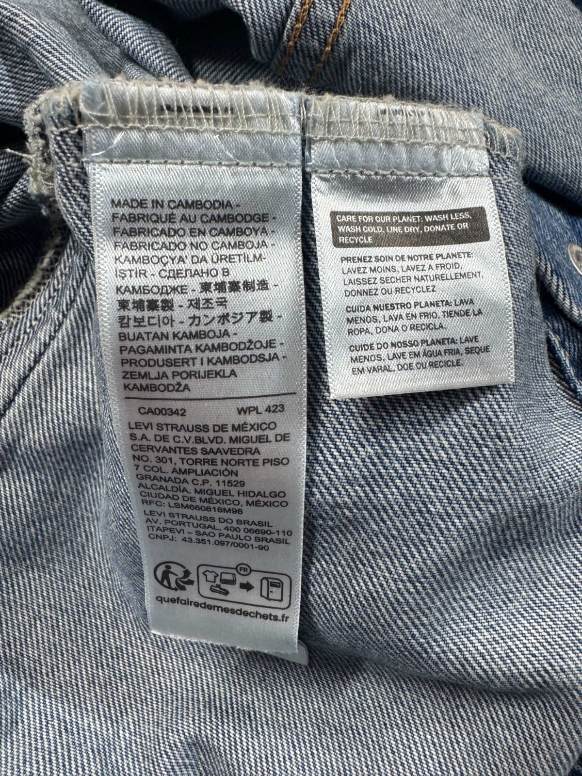 Levi’s Hybrid Hoodie V Trucker Jacket Blue Men’s M Denim Hooded 0038/0039
