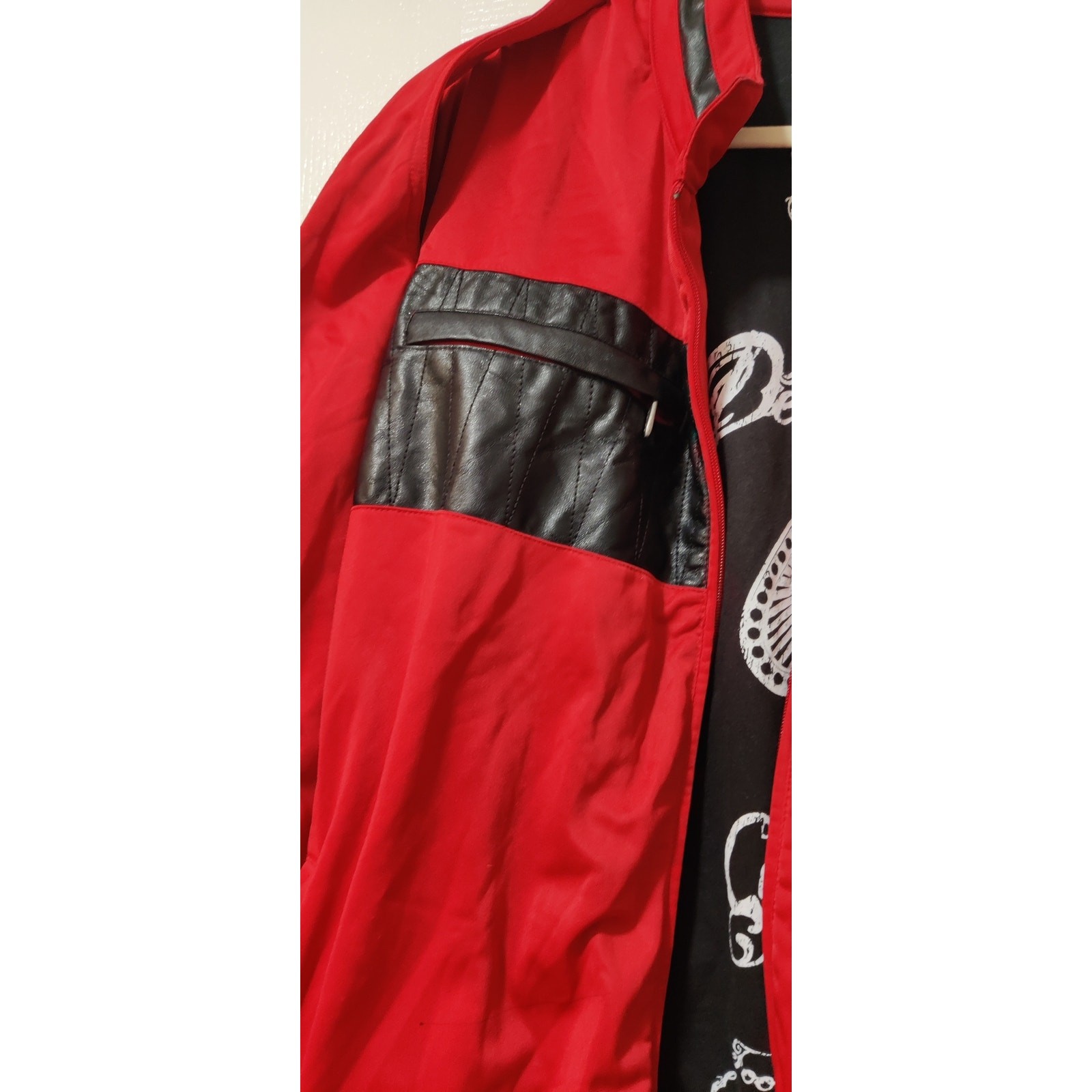 Pelle Pelle 5XL Red Black Too Fast to Live Too Young to Die Warm Up Jacket Y2K