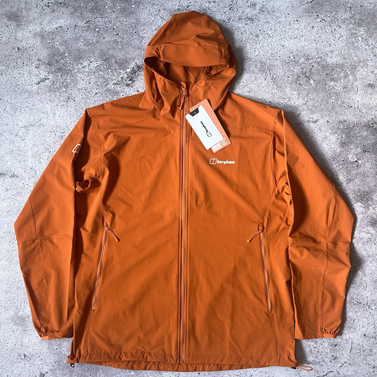 Berghaus Ridge-Roamer Lite Jacket Mens XXL Orange NWT Packable Softshell Hooded