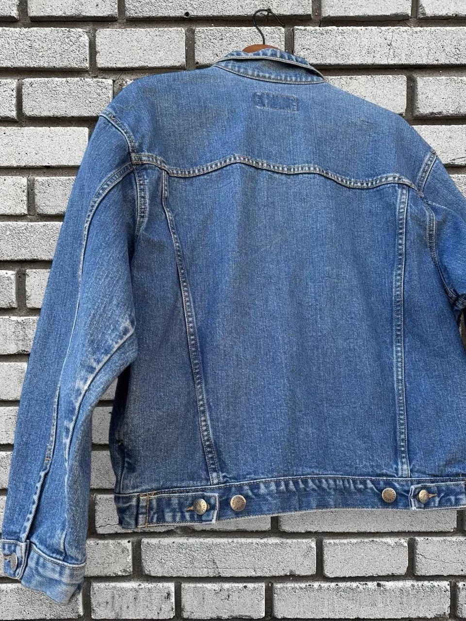 Vintage 80s 90s “Breaker Jeans” Denim Trucker Jacket Medium / Large 23.5” x 24”