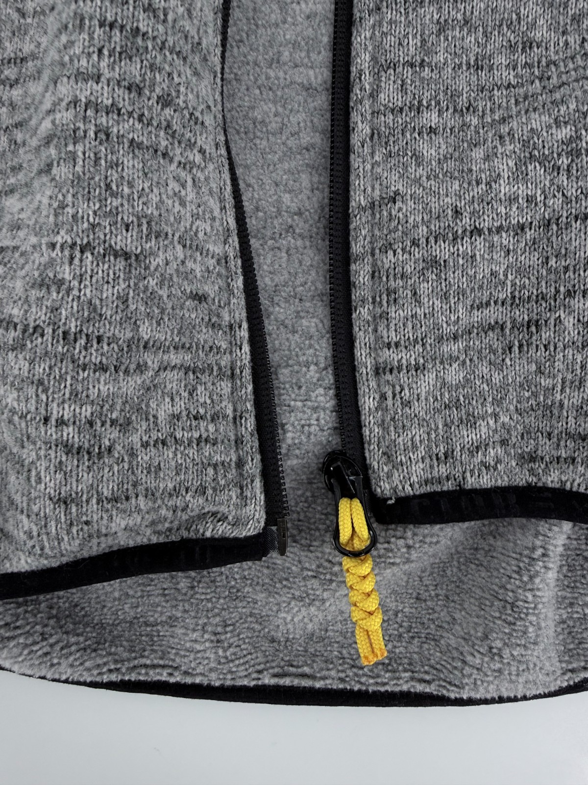 Picture Organic Marco Polartec Hooded Fleece Jacket Mens L Gray Full Zip
