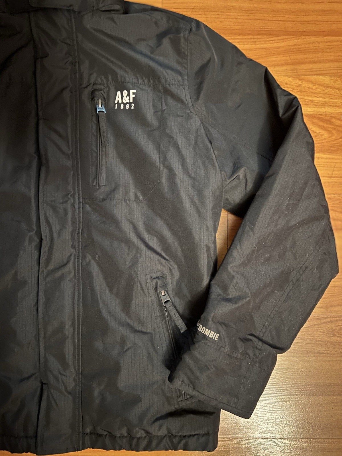 ABERCROMBIE & FITCH ALL SEASON WEATHER WARRIOR JACKET COAT BLACK MENS SZ X-LARGE