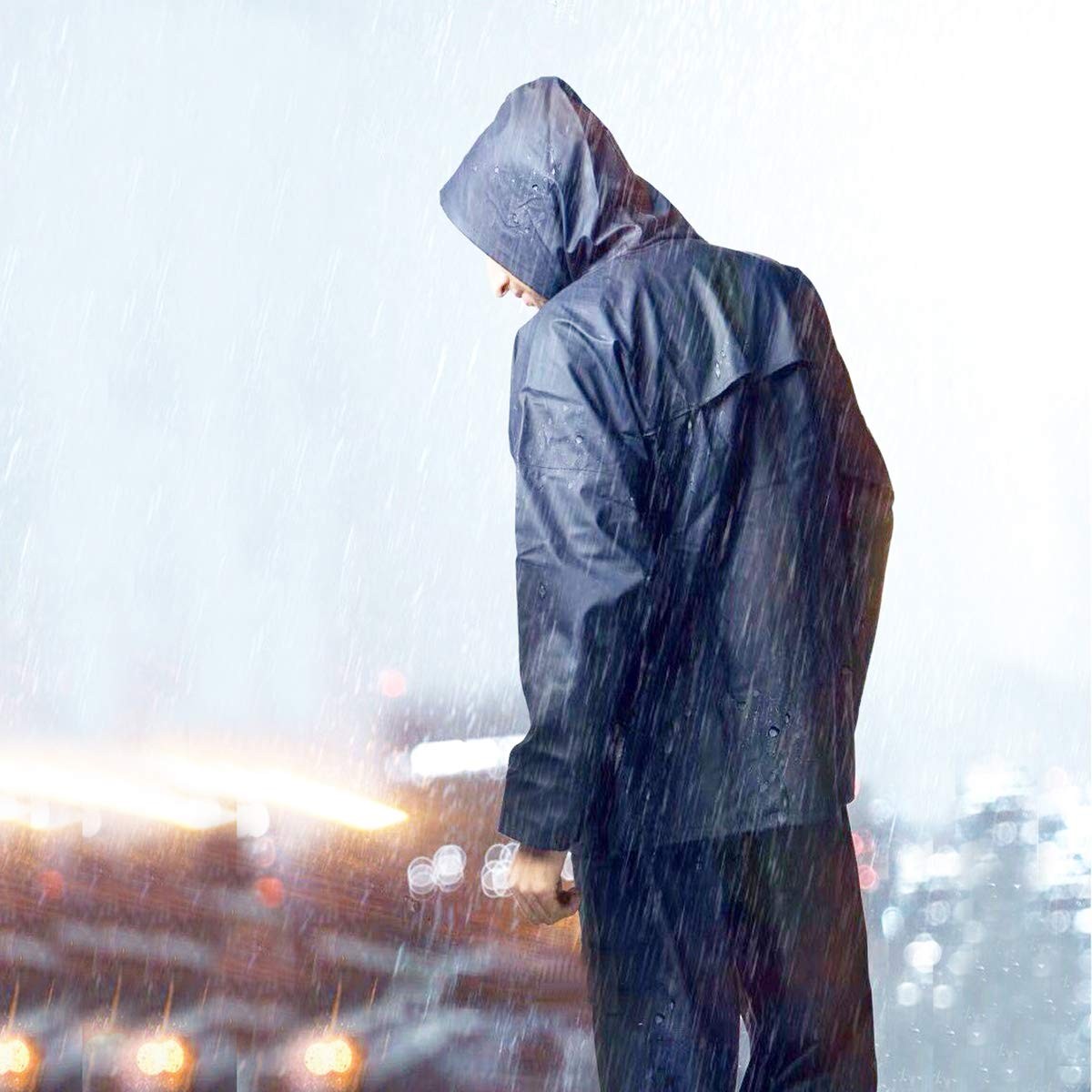 Rain Suit for Men Women EVA Ultra-Lite Waterproof Protective Rain Coat Jacket…